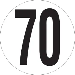 Panneau VITESSE LIMITEE A 70 KM/H ADHE Taliaplast 628212 | 628212