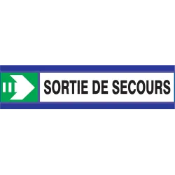 Panneau SORTIE SECOURS FLECHE A DROITE Taliaplast 630409 | 630409