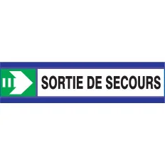 Panneau SORTIE SECOURS FLECHE A DROITE Taliaplast 630409 | 630409