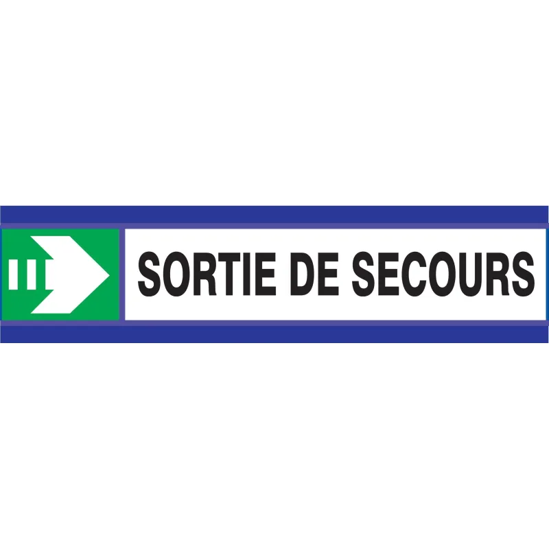 Panneau SORTIE SECOURS FLECHE A DROITE Taliaplast 630409 | 630409