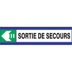 Panneau SORTIE SECOURS FLECHE A GAUCHE Taliaplast 630410 | 630410