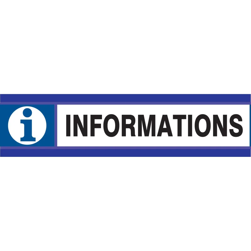 Panneau INFORMATIONS D-SIGN 180X45 Taliaplast 630615 | 630615