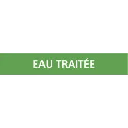 Panneau EAU TRAITEE 312X52 MARQUAGE TU Taliaplast 730198 | 730198