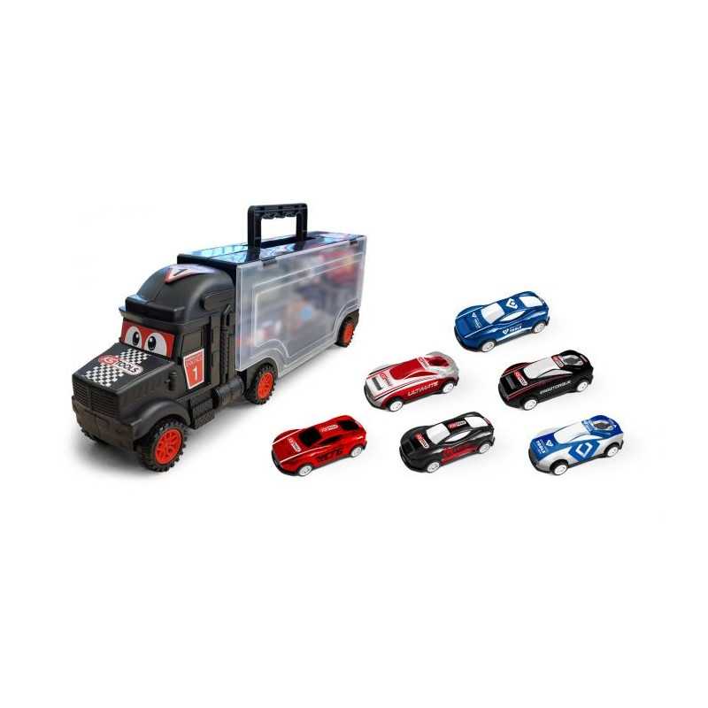 Coffret camion avec 6 voitures pour enfant. 7pcs 100095 Kstools | 100095