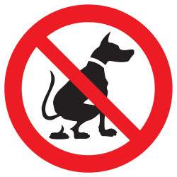 Panneau DEJECTIONS ANIMAUX INTERDITES Taliaplast 723301 | 723301