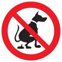 Panneau DEJECTIONS ANIMAUX INTERDITES Taliaplast 723301 | 723301