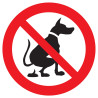 Panneau DEJECTIONS ANIMAUX INTERDITES Taliaplast 723301 | 723301