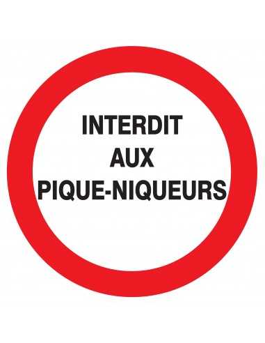 Panneau INTERDIT AUX PIQUE- NIQUEURS N Taliaplast 724230