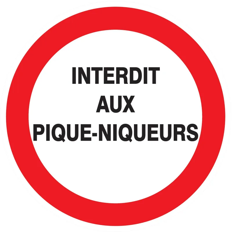 Panneau INTERDIT AUX PIQUE- NIQUEURS N Taliaplast 724230 | 724230