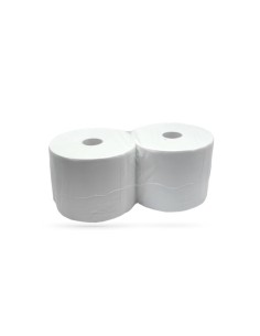 Lot 2 bobines de papier essuyage blanc (2*1000 FEUILLES)