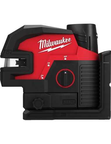 MILWAUKEE LASER 4 LIGNES AVEC 4 POINTS 12 VOLTS M12 CLL4P-301C 4933479203