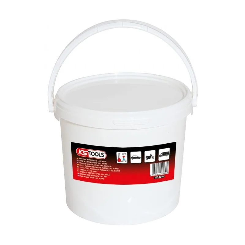 Seau de graisse à pneu blanche . 5KG KSTOOLS 100.4010 | 100.4010