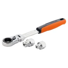 BAHCO Jeu de cliquet traversant avec adaptateurs conducteur 6 pans à carré conducteur - 3 pcs S140T-R | BAHS140T-R