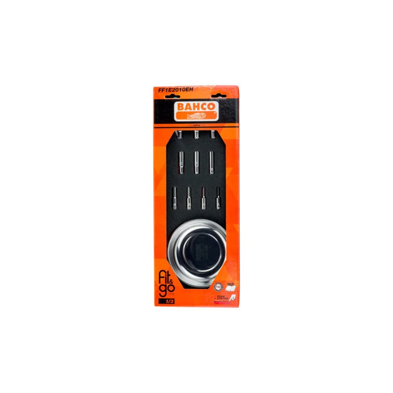 BAHCO Module mousse Fit&Go 1/3, douilles longues 1/4" - 11 Pcs emballage individuel FF1E2010EH | BAHFF1E2010EH