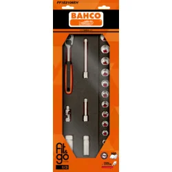BAHCO Module mousse Fit&Go 1/3, douilles 3/8" - 18 Pcs emballage individuel FF1E2106EH | BAHFF1E2106EH