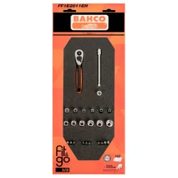 BAHCO Module mousse Fit&Go 1/3, douilles 1/4" - 25 Pcs emballage individuel FF1E2011EH | BAHFF1E2011EH