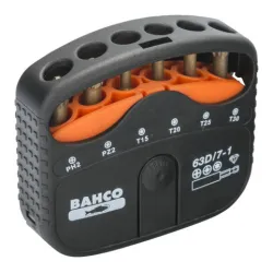 BAHCO Jeu d’embouts à torsion diamant 1/4" avec porte-embout pour vis Phillips/Pozidriv/TORX® 63D/7-1 | BAH63D/7-1