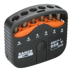 BAHCO Jeu d’embouts à torsion diamant 1/4" avec porte-embout pour vis Phillips/Pozidriv/TORX® 63D/7-1 | BAH63D/7-1