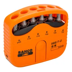 BAHCO Jeu d’embouts 1/4" pour vis Phillips/TORX®, 22 mm x 65 mm x 75 mm - 7 pcs 59S/7-2 | BAH59S/7-2