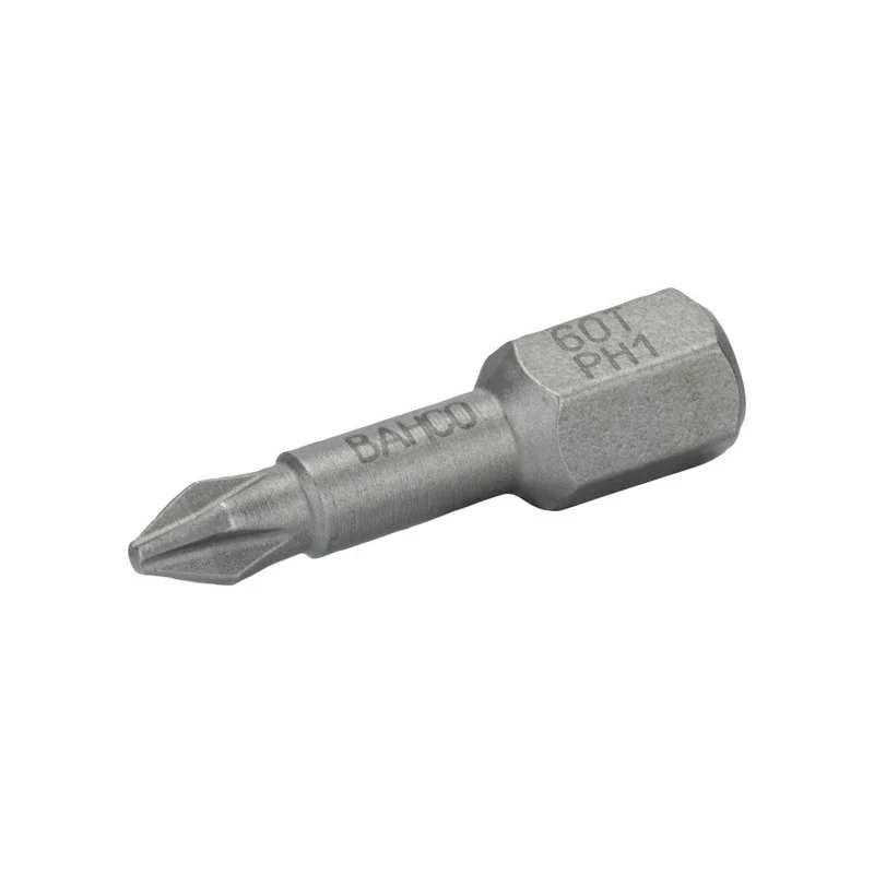 BAHCO Embout à torsion 1/4" pour vis Phillips PH1, 25 mm - 10 pcs/boîte plastique 60T/PH1 | BAH60T/PH1