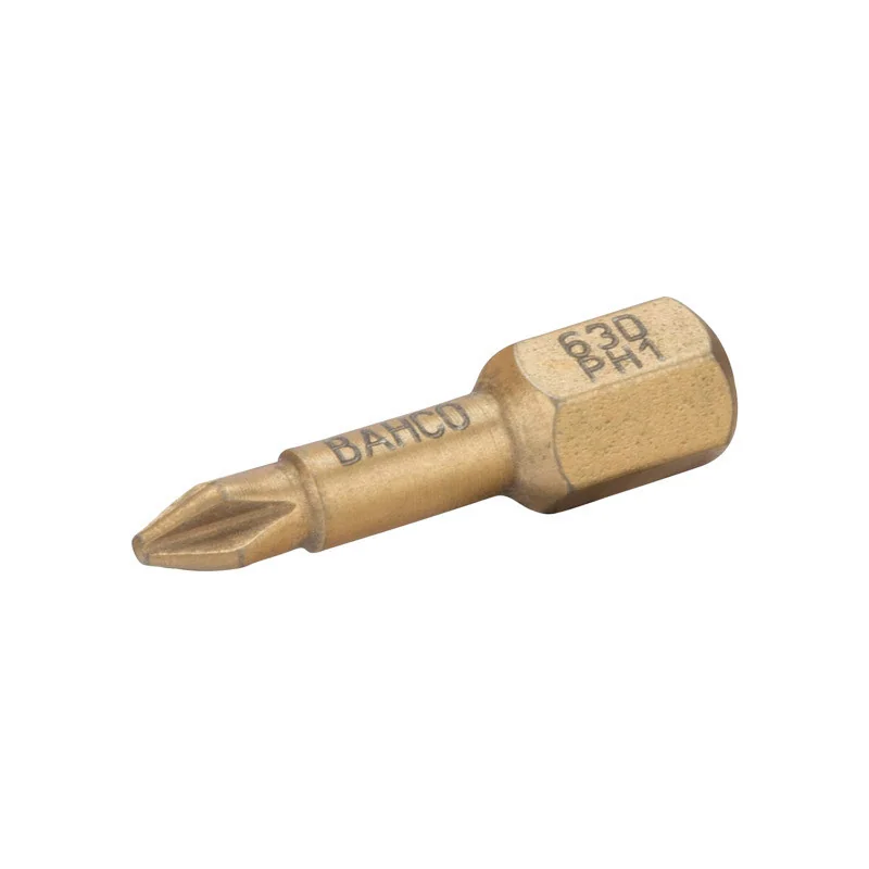 BAHCO Embout à torsion diamant 1/4" pour vis Phillips PH3, 25 mm - 5 pcs/boîte plastique 63D/PH3 | BAH63D/PH3