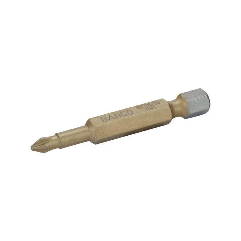 BAHCO Embout à torsion en titane 1/4" pour vis Phillips PH3, 50 mm - 5 pcs/boîte plastique 62TIN/50PH3 | BAH62TIN/50PH3