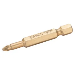 BAHCO Embout à torsion diamant 1/4" pour vis Pozidriv PZ2, 50 mm - 5 pcs/boîte plastique 63D/50PZ2 | BAH63D/50PZ2