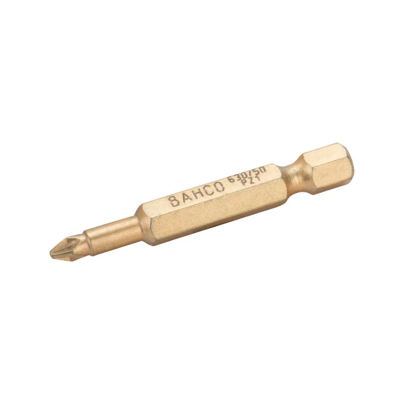 BAHCO Embout à torsion diamant 1/4" pour vis Pozidriv PZ3, 50 mm - 5 pcs/boîte plastique 63D/50PZ3 | BAH63D/50PZ3