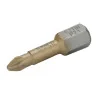 BAHCO Embout à torsion en titane 1/4" pour vis Pozidriv PZ2, 25 mm - 10 pcs/boîte plastique 62TIN/PZ2 | BAH62TIN/PZ2