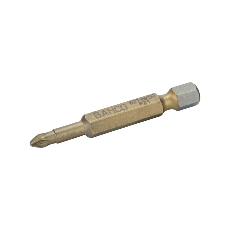 BAHCO Embout à torsion en titane 1/4" pour vis Pozidriv PZ3, 50 mm - 5 pcs/boîte plastique 62TIN/50PZ3 | BAH62TIN/50PZ3 BAHCO Embout à torsion en titane 1/4" pour vis Pozidriv PZ3, 50 mm - 5 pcs/boîte plastique 62TIN/50PZ3 | BAH62TIN/50PZ3
