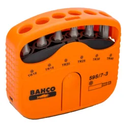 BAHCO Jeu d’embouts 1/4" pour vis TORX® Tamper 22 mm x 65 mm x 75 mm - 7 pcs 59S/7-3 | BAH59S/7-3