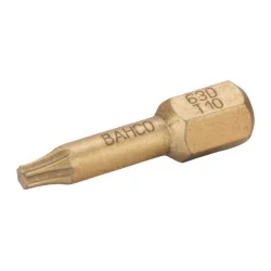 BAHCO Embout à torsion diamant 1/4" pour vis TORX® T10, 25 mm - 5 pcs/boîte plastique 63D/T10 | BAH63D/T10