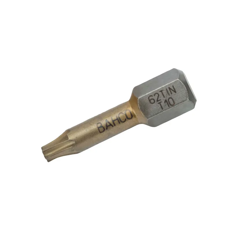 BAHCO Embout à torsion en titane 1/4" pour vis TORX® T30, 25 mm - 10 pcs/boîte plastique 62TIN/T30 | BAH62TIN/T30 BAHCO Embout à torsion en titane 1/4" pour vis TORX® T30, 25 mm - 10 pcs/boîte plastique 62TIN/T30 | BAH62TIN/T30