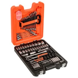 BAHCO Jeu de douilles 1/4" et 1/2" avec jeu de clés mixtes/clés mâles - 106 pcs/coffret. S106 | BAHS106