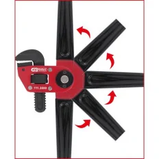 Clé à tube 1 .1/2" à tête pivotante KSTOOLS 111.3550 | 111.3550