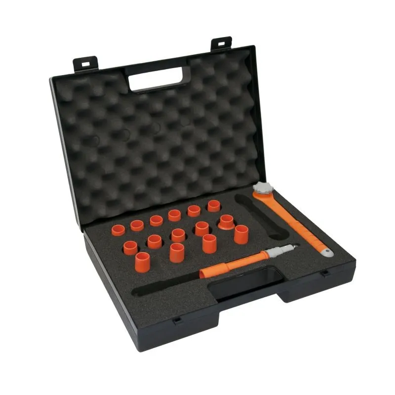 Coffret de douilles et accessoires 3/8'' isolés 1000V - 8 à 23 mm - 17 pièces KSTOOLS 112.3817 | 112.3817 Coffret de douilles et accessoires 3/8'' isolés 1000V - 8 à 23 mm - 17 pièces KSTOOLS 112.3817 | 112.3817