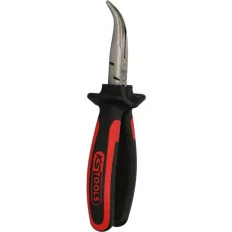 Pince à bec demi-rond coudé à poignées bi-composants . L.165 mm KSTOOLS 115.1018 | 115.1018