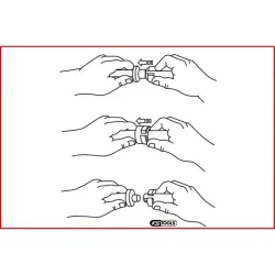 Jeu de 7 pinces pour déconnexion de raccords KSTOOLS 115.1089 | 115.1089