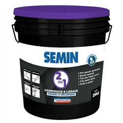 SEMIN ENDUIT 2 EN 1 GARNISSAGE ET LISSAGE (seau ROSE) 25kg A11031