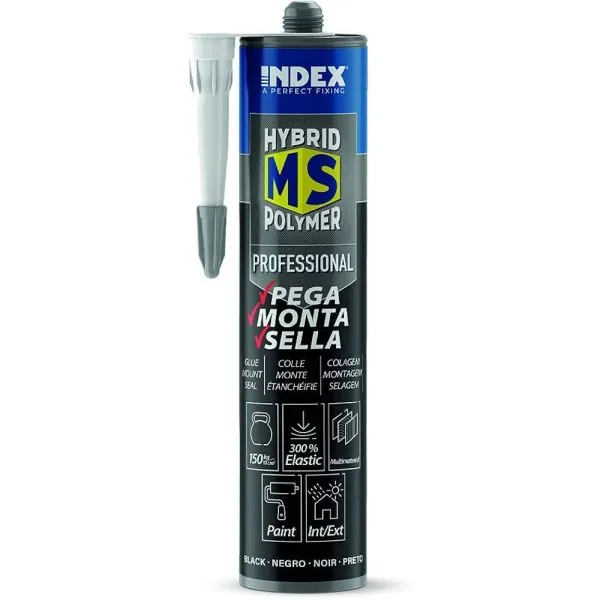 Index INDEX Adhésifs Hybrid MS Polymer noir MSPRN290 | Chevilles & Anc