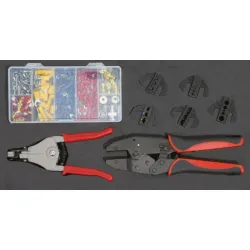 Jeu de 8 outils pour le sertissage et le dénudage + cosses KSTOOLS 115.1400 | 115.1400