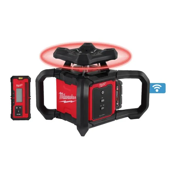 MILWAUKEE LASER ONE-KEY ROTATIF ROUGE, HORIZONTAL, 600 M -