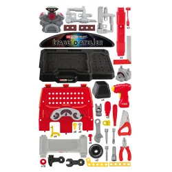 Établi d'atelier pour enfants . 78pcs KSTOOLS 100084 | Mesure & Traçag