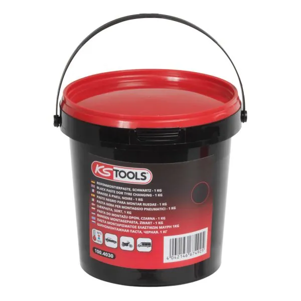 Seau de graisse à pneu noire . 1Kg | Outillage maçon | Ekibat