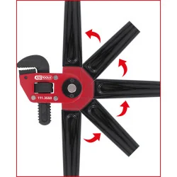 Clé à tube 1 .1/2" à tête pivotante | Vis bois | Ekibat