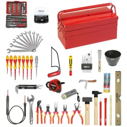 Caisse à outils isolés 1000V - 137 pcs | Vis bois | Ekibat