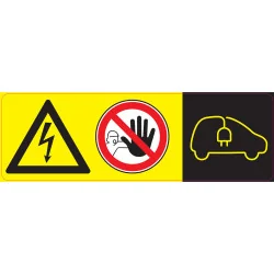 Lot d'étiquettes temporaires véhicule accidenté à coller