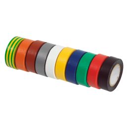 Lot de 10 rubans d'isolation en PVC multicolore | Mesure & Traçage | E