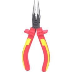 Pince à bec demi-rond droit isolée à poignée bi-composant . L.150 mm KSTOOLS 117.1117 | 117.1117