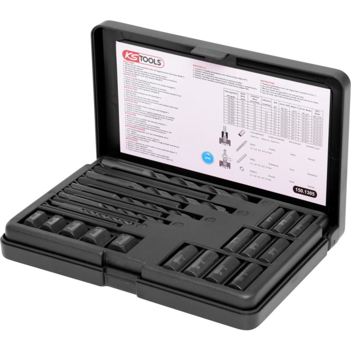 Coffret d'extracteurs pour vis et écrous . 25 | Vis bois | Ekibat